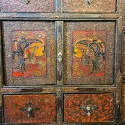 Antique Hand-Carved Oriental Cabinet with Phoenix Detailing