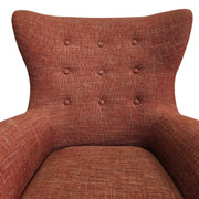 Article Mod Mid-Century Rust Brown Fabric Lounge Armchair