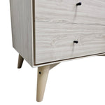 Coxley Mid-Century Style Fluted Green and Ash Nursery Dresser