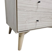 Coxley Mid-Century Style Fluted Green and Ash Nursery Dresser