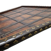 Rustic Bajot-Style Hand-Crafted Square Coffee Table