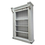 Heritage Carved Solid Wood Whitewashed Tall Bookcase