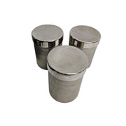 Marina Home Textured Silver Metal Cylindrical Storage Canister