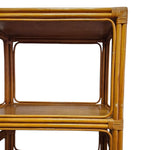Aesthetic Boheme Bamboo and Split Rattan Five Tier Etagere Bookshelf