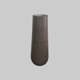 Grand Hammered Bronze Aluminium Tapered Floor Vase