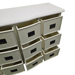 Vintage Farmhouse 12-Drawer Apothecary Bow-Front Chest