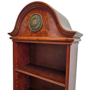 Vintage Arch-Top Mahogany Bookshelf with Single Drawer