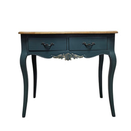 Elegant Teal French Provincial Console Table