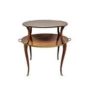 19th Century Italian Mahogany Two Tier Étagère Tea Table