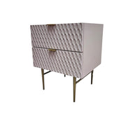 West Elm Audrey Mid-Century Style Geometric Light Pink Nightstand