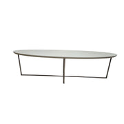 White Oval Coffee Table from Marina Home