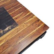 Zen Two-Tier Square Coffee Table with Slate Inlay