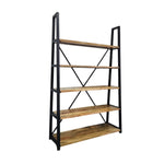 Industrial Mango Wood & Iron 5-Tier Shelving Unit