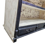 Lucky Furniture Industrial Black Distressed Wooden TV Media Unit