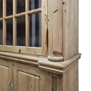 Stately Neoclassical Arched Pine Display Cabinet