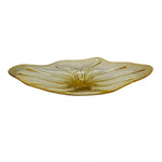 Artistic Amber Orange Hand Blown Glass Sculptural Centrepiece Tray