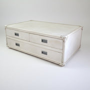 Vintage Traveler Cream Studded Trunk Coffee Table