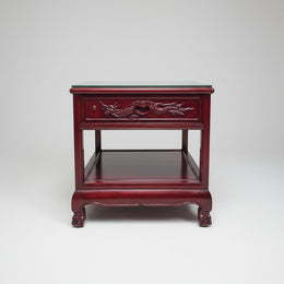 Chinese Dragon-Carved Rosewood Side Table