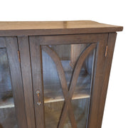 Dark Finish Triple-Door Display Sideboard