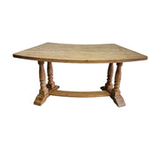Rustic Solid Pine Curved Trestle Console Table