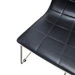 KARE Design Quilted Black Faux Leather Cantilever Chair