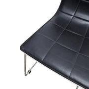 KARE Design Quilted Black Faux Leather Cantilever Chair
