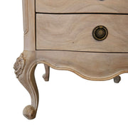 French Provincial Hand-Carved Bedside Chest