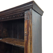 Vintage Indian Carved Solid Wood Bookcase