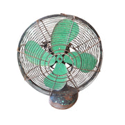 Vintage Table Fan, Black and Green