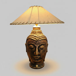 Vintage Golden Buddha Table Lamp from the Philippines