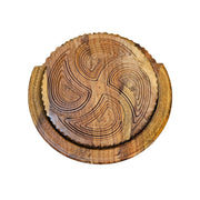 Heritage Carved Solid Wood Collapsible Folding Fruit Basket
