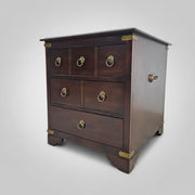 Vintage-Inspired Campaign Style Solid Wood Nightstand