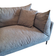 Contemporary Grey Fabric Three-Seater Sofa