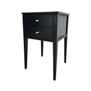 John Lewis Contemporary Black Wood Two-Drawer Nightstand