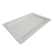 Minimalist Large White Ceramic Rectangular Serving Platter