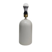 Contemporary Matte Grey Ceramic Capsule Bedside Table Lamp