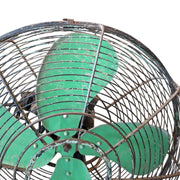 Vintage Table Fan, Black and Green