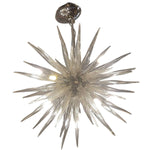 Murano Mid-Century Style Clear Glass Sputnik Starburst Chandelier
