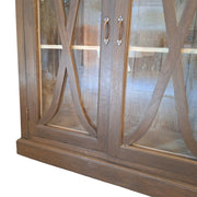 Dark Finish Triple-Door Display Sideboard