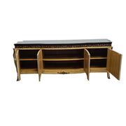 Ornate Baroque Style Gilded Cream Four Door Credenza Sideboard