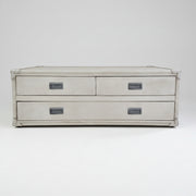 Vintage Traveler Cream Studded Trunk Coffee Table