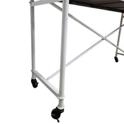 Industrial Metal and Wood 4-Drawer Console Table on Casters