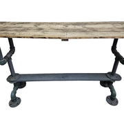 Reclaimed Industrial Pipeline Console Table