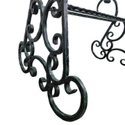 Wrought Iron Scrollwork Glass Top Coffee Table