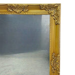 Ornate Baroque Inspired Gilded Gold Large Rectangular Wall Mirror