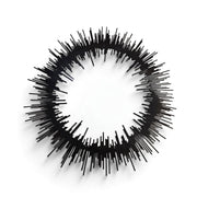 Mid-Century Modern Black Metal Sunburst Round Wall Mirror