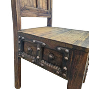 Heritage Style Solid Wood Carved Medieval Accent Chair