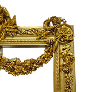 Grand Baroque Style Ornate Gilded Floor Mirror