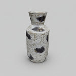 Earthy Distressed Textured Dalmatian Pattern Ceramic Flower Vase