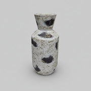 Earthy Distressed Textured Dalmatian Pattern Ceramic Flower Vase